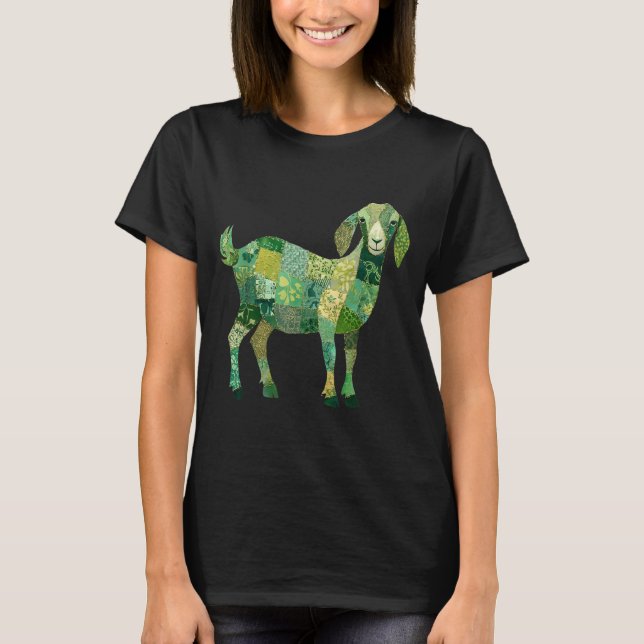 Patchwork Nubian Dairy Goat T-Shirt (Front)