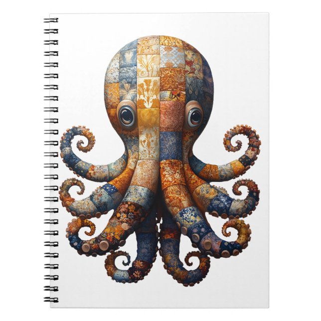 Patchwork Octopus Notebook (Front)