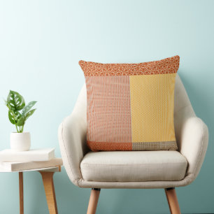 Patchwork Of Patterns 1 Throw Pillow