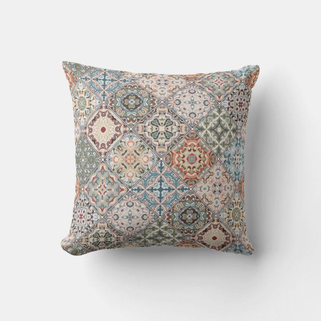 Patchwork of square patches cushion (Front)