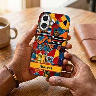 Patchwork Older African American Men Birthday Gift iPhone 16 Case