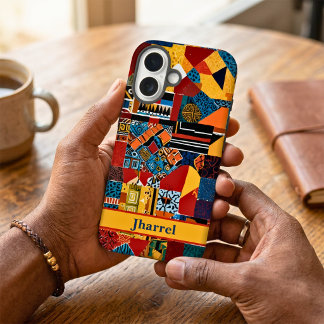 Patchwork Older African American Men Birthday Gift iPhone 16 Case