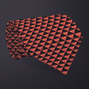 Patchwork Papua New Guinea Flag Pattern Tie