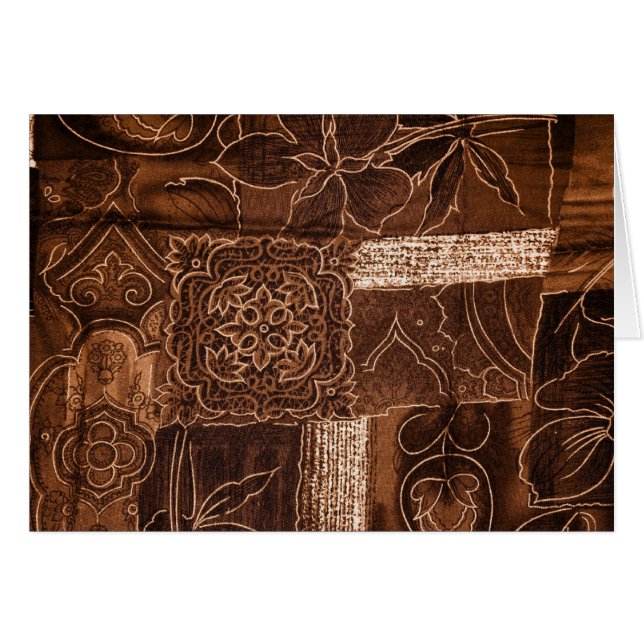 Patchwork Pattern, Patchwork Background, Brown (Front Horizontal)