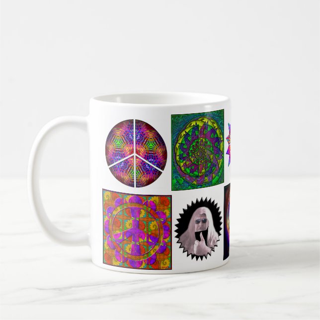 Patchwork Peace Coffee Mug (Left)
