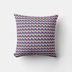 Patchwork Philippines Flag Pattern Cushion