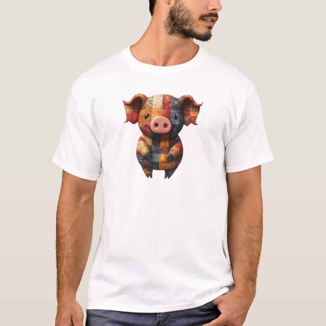 Patchwork Pig T-Shirt (Front)