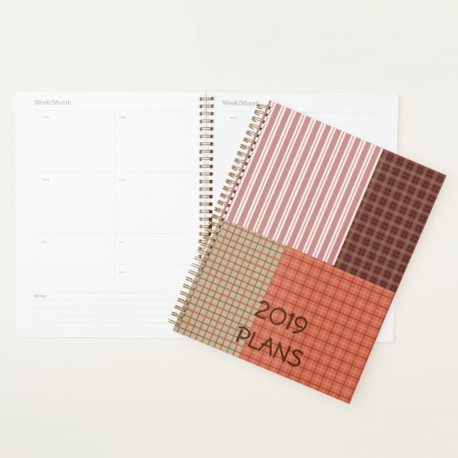Patchwork Plaids | 2019 PLANS | You Customise Planner (Display)