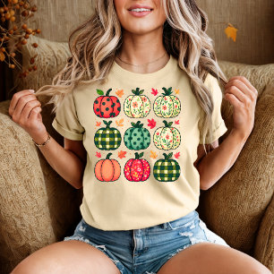 Patchwork Pumpkin Coquette Pumpkin T-Shirt