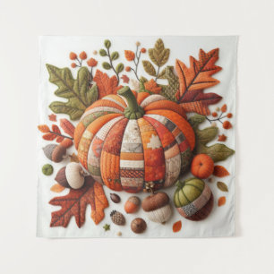 Patchwork Pumpkin Tapestry