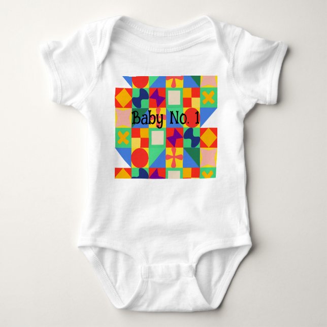Patchwork Quilt  Baby Bodysuit (Front)