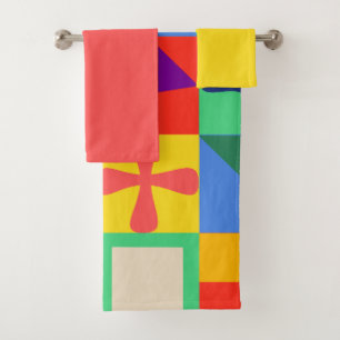 Patchwork Quilt  Bath Towel Set