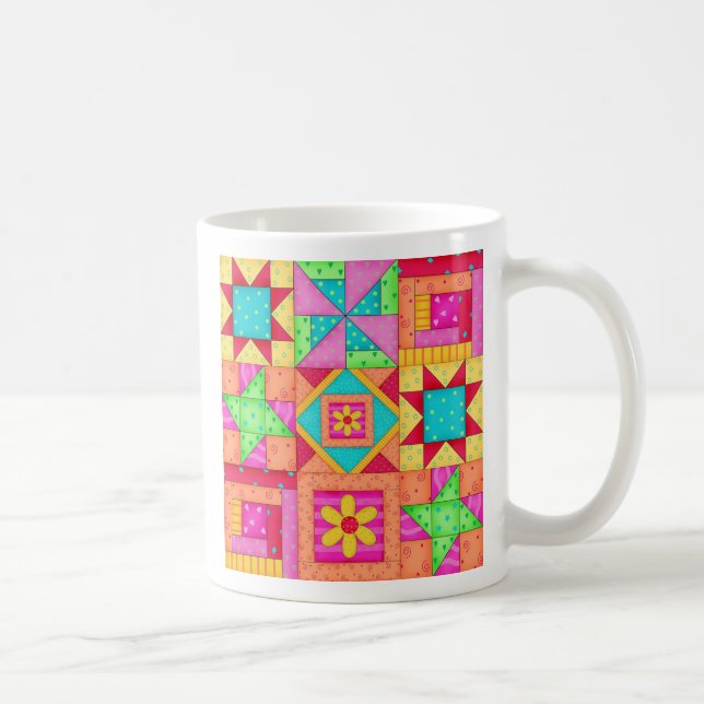 Patchwork Quilt Blocks Mug (Right)