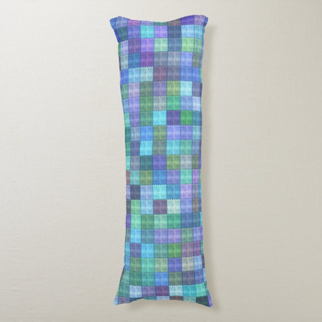 Patchwork Quilt body pillow (Front Vertical)
