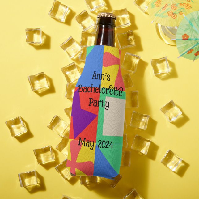 Patchwork Quilt  Bottle Cooler (In Situ Summer)