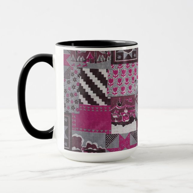 Patchwork Quilt Ceramic Mug (Left)