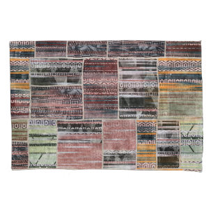 Patchwork Quilt Collage Seamless Print. Pillowcase