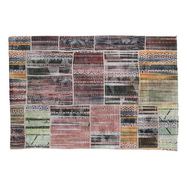 Patchwork Quilt Collage Seamless Print. Pillowcase (Front)