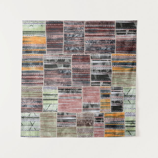 Patchwork Quilt Collage Seamless Print. Tapestry (Front)