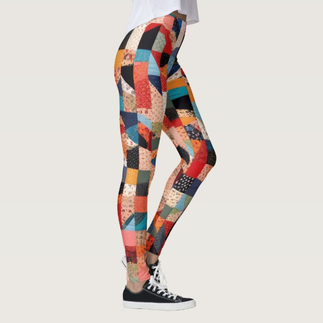 Patchwork Quilt Design Leggings (Right)