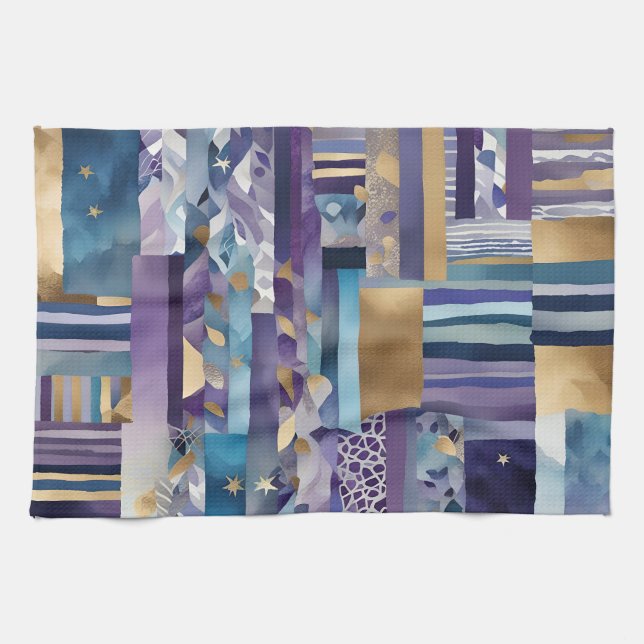 patchwork quilt kitchen towel (Horizontal)
