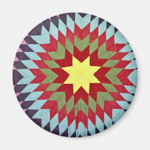 Patchwork quilt magnet