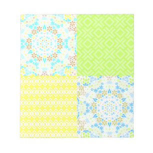 Patchwork quilt ornamental retro vintage floral ye notepad
