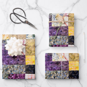 Patchwork Quilt Pattern Wrapping Paper Sheet