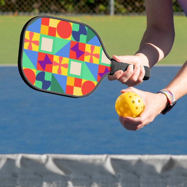 Patchwork Quilt  Pickleball Paddle (Insitu)