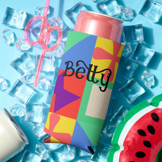Patchwork Quilt  Seltzer Can Cooler (In Situ Summer)