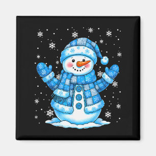 Patchwork Quilt Snowman Quilter Merry Christmas Pa Magnet