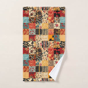 Patchwork Quilt Style Bath Towel Set