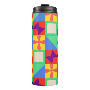Patchwork Quilt Thermal Tumbler