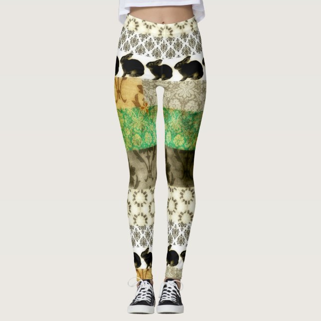 Patchwork Rabbits Leggings (Front)