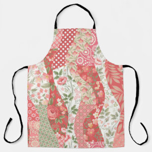 Patchwork roses: seamless pattern design. apron