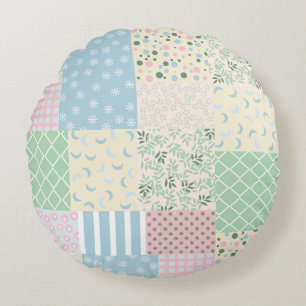 Patchwork  round cushion