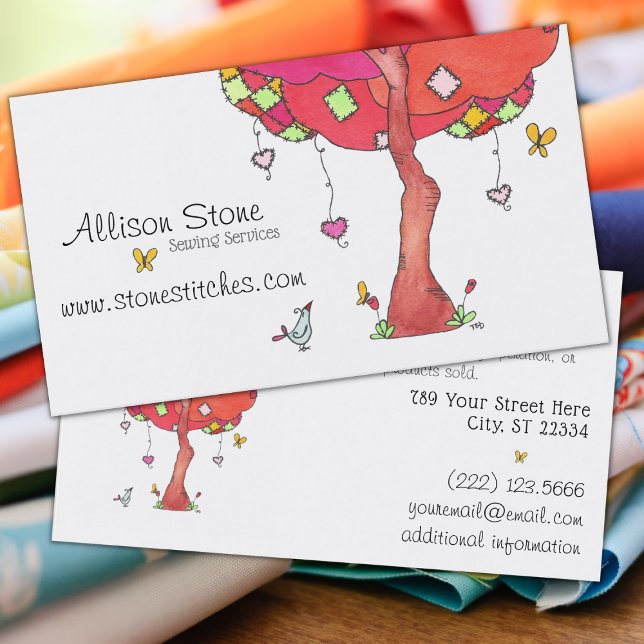 Patchwork Sewing Services Professional Quilting  Business Card (Creator Uploaded)