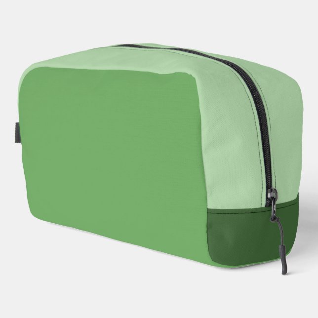 Patchwork Shades of Green Travel ToiletryBag Dopp Kit (Right Corner)