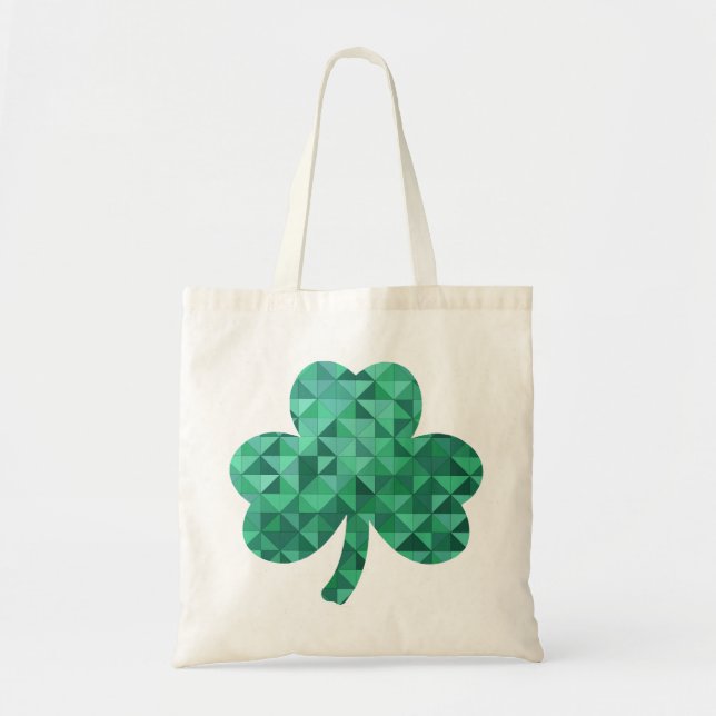 Patchwork Shamrock Tote Bag (Front)