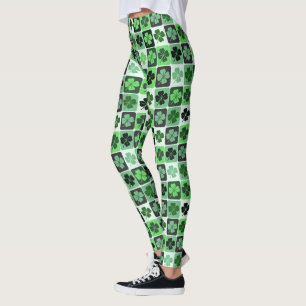 Patchwork Shamrocks Leggings