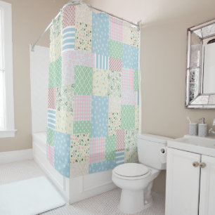 Patchwork  shower curtain