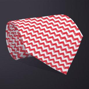Patchwork Singapore Flag Pattern Tie