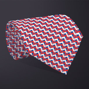 Patchwork Slovenia Flag Pattern Tie