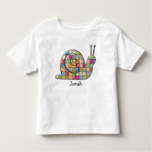 patchwork snail toddler T-Shirt