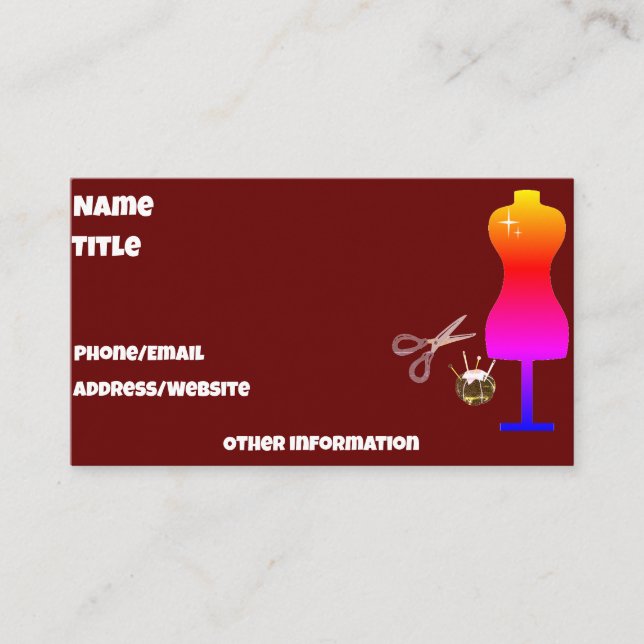 Patchwork Standard, 3.5" x 2.0" Business Card (Front)