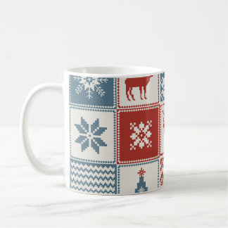 Patchwork Style: Christmas Ornamental Pattern Coffee Mug