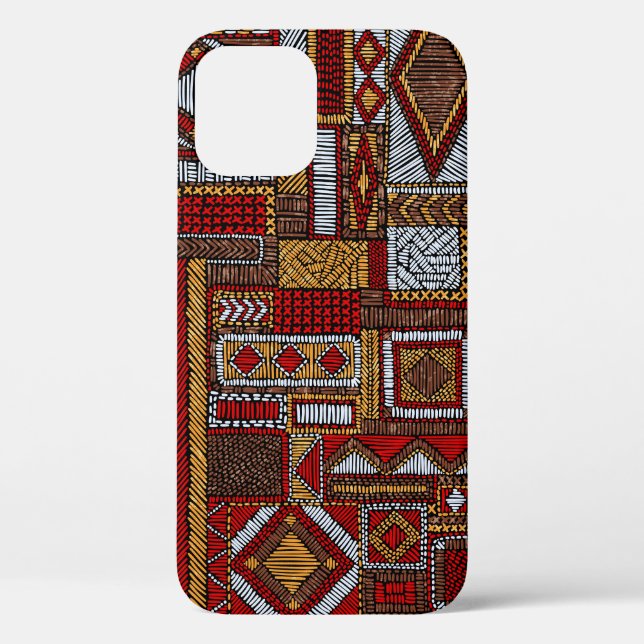 Patchwork Style Embroidered Ethnic Print Case-Mate iPhone Case (Back)