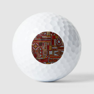 Patchwork Style Embroidered Ethnic Print Golf Balls