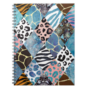 Patchwork style, watercolor collage pattern. notebook