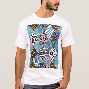 Patchwork style, watercolor collage pattern. T-Shirt